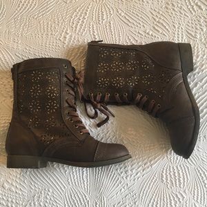 Rampage Brown Combat Boots